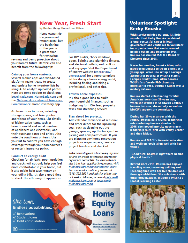 Mid American Credit Union Winter 2026 newsletter pg 3